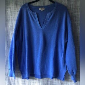 LOFT Blue V-Neck Sweater